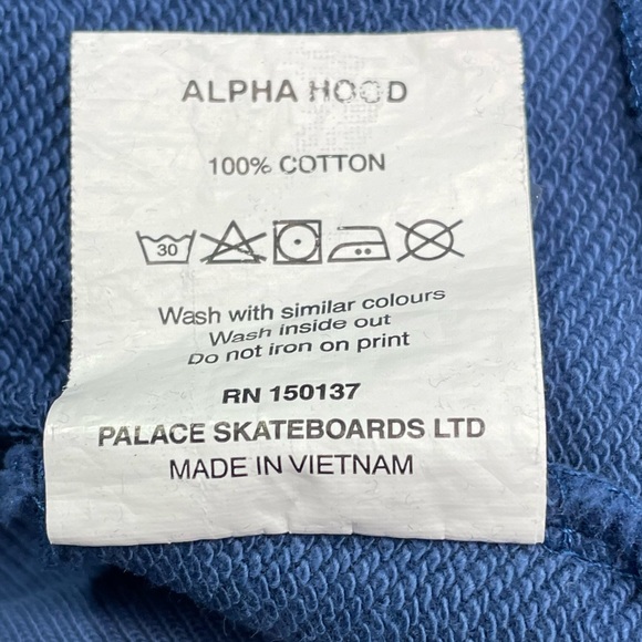 Palace Skateboards Alphabet Hoodie Blue & Red Hooded Sweatshirt Mens Small Size - Picture 7 of 7